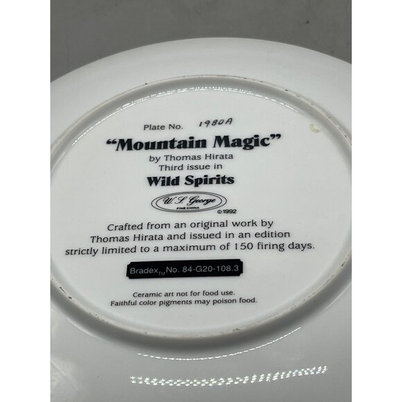 bradex collector plate mountain magic 3rd issue 1992 #1980A by Hirata 8" READ - Picture 3 of 4